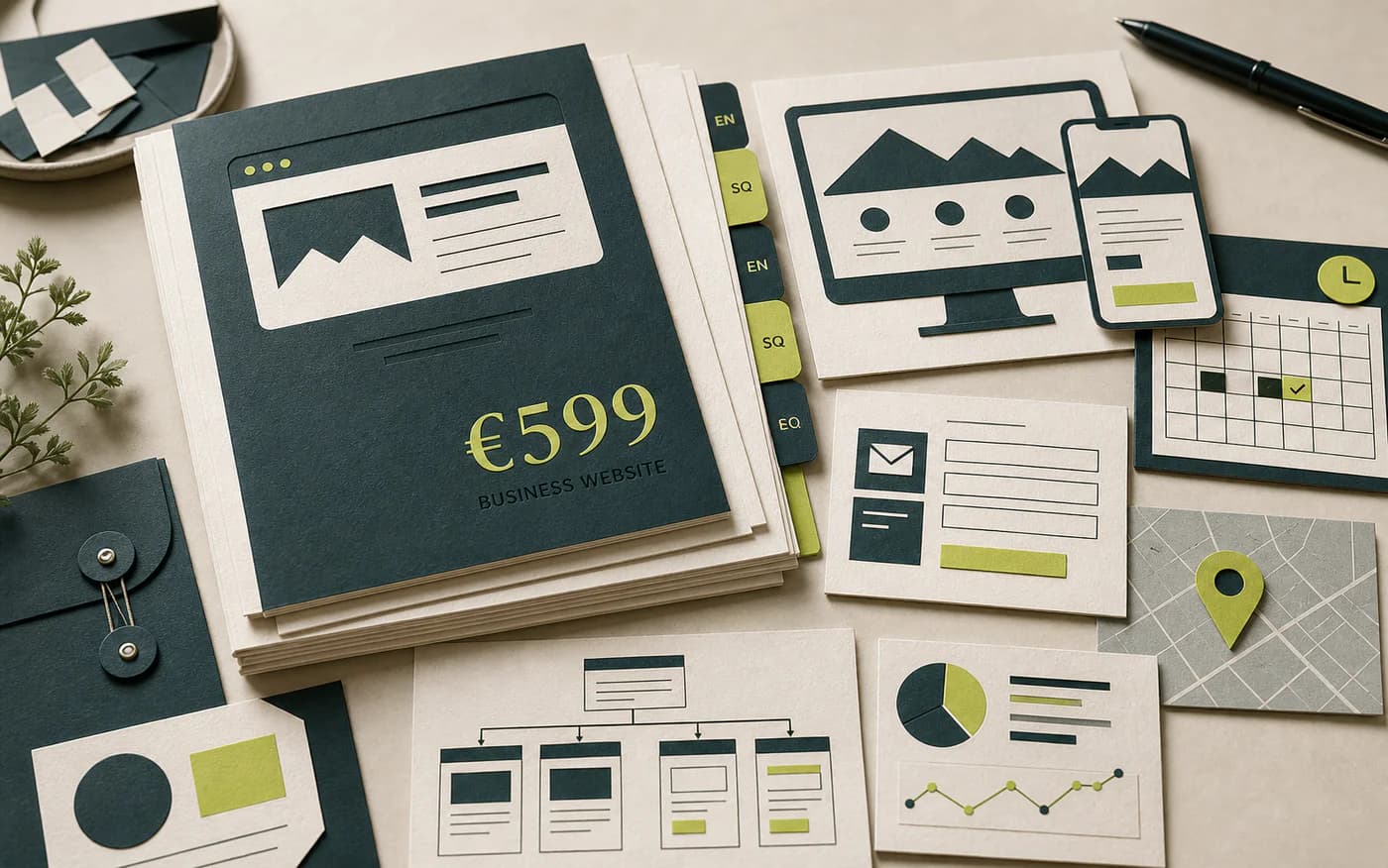 Bilingual business website dossier with booking, map, and analytics